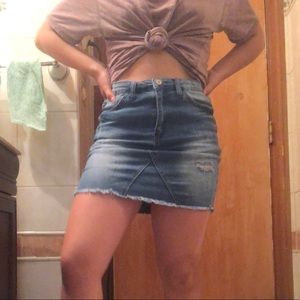 KanCan blue jean miniskirt